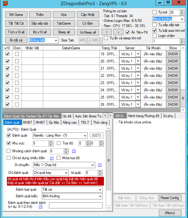 Giao diện tổng quan